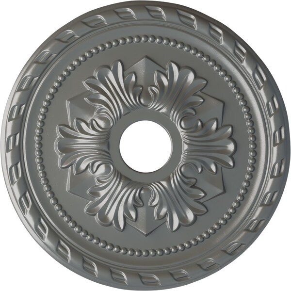 Ekena Millwork Palmetto Ceiling Medallion (Fits Canopies up to 5"), 20 7/8"OD x 3 5/8"ID x 1 5/8"P, Silver CM20PMSLS - main